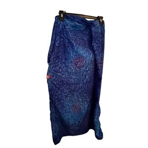 Rima large blue print 2 piece beach cover up ,wrap skirt & top